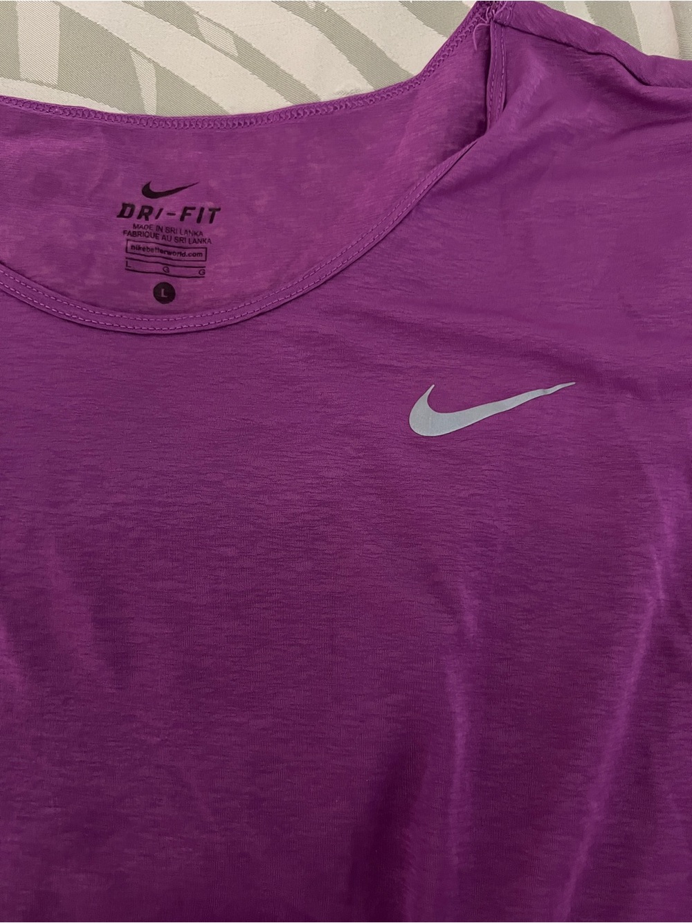 Nike Purple Dri-FIT Scoop Neck Short Sleeve Tee